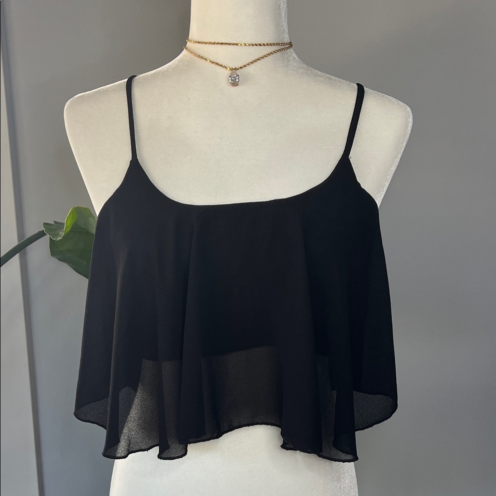 Zenana Outfitters Black Sheer Camisole